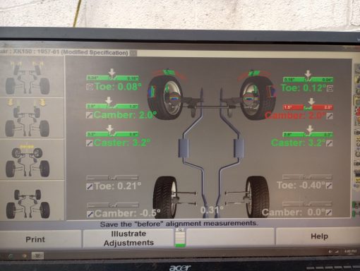 1954 Jaguar XK 120 S Alignment
