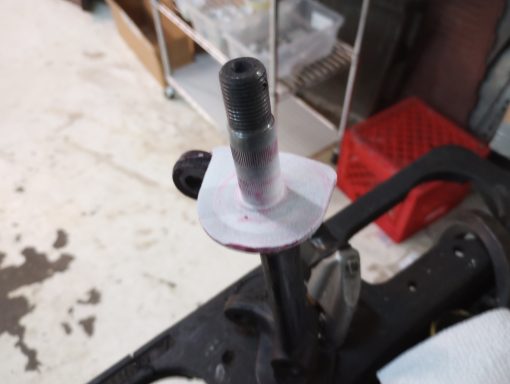 1954 Jaguar XK 120 S Straitened Upper Control Arm Pivot Crack Check